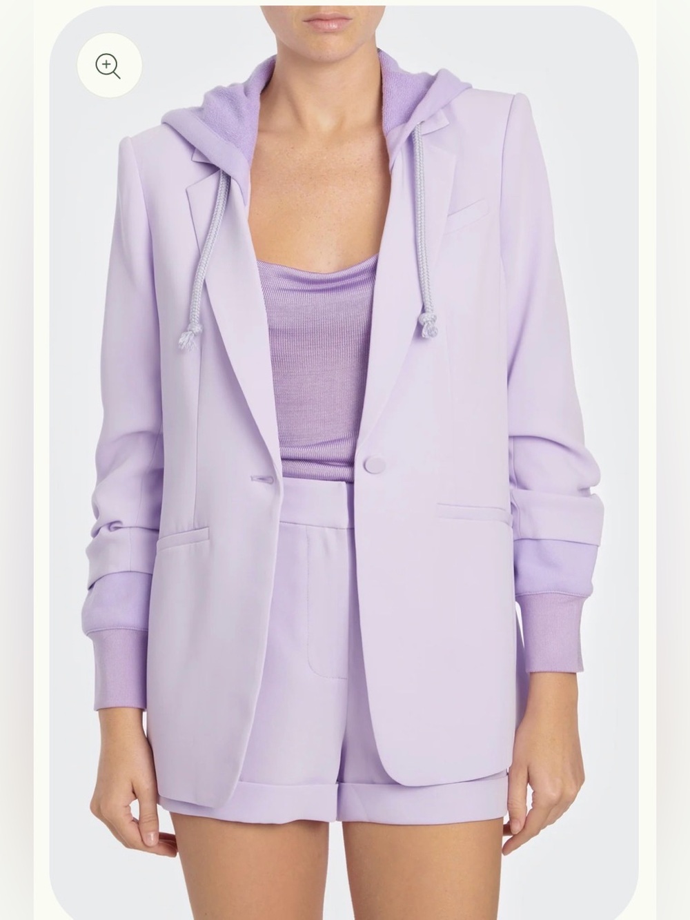 Cinq a Sept Hooded Khloe Jacket - Lilac size 8
